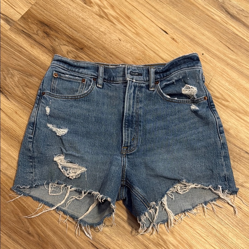 A&F Distressed Denim Shorts
